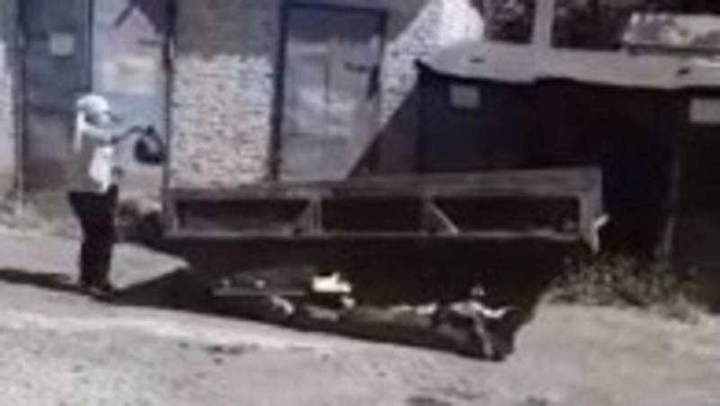 Житель Оша жалуется на состояние мусорного бака на ул.Раззакова. Видео