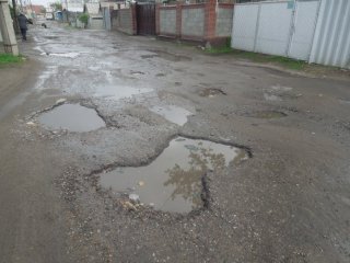 Состояние дороги на ул. Иманалиева, ведущей через село Орто-Сай к флагу КР, плачевное <b>(фото)</b>