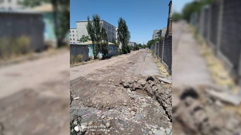 На пересечении Ахунбаева-Курчатова раскопали дорогу и оставили без ремонта, - горожанин