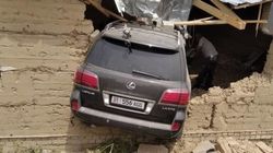 Lexus LX 570 пробил стену и заехал в недостроенный дом <i>(дополнено фото)</i>