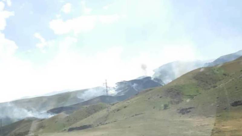 В горах близ села Сосновка был пожар. Фото