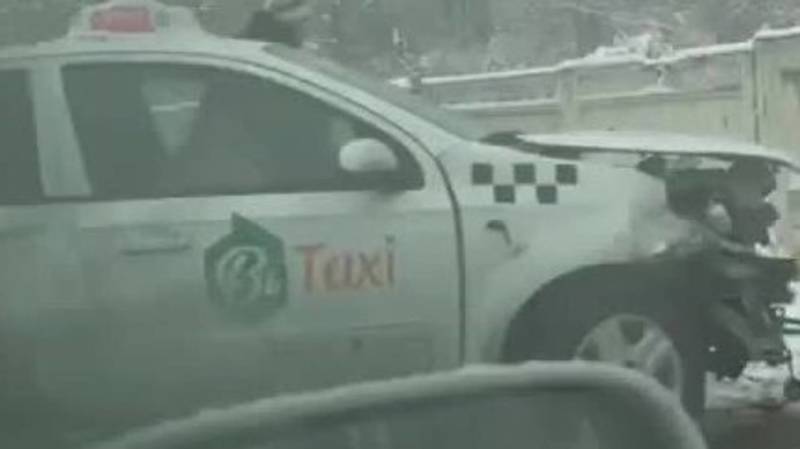 ДТП в Лебединовке с участием таксиста. Видео с места аварии