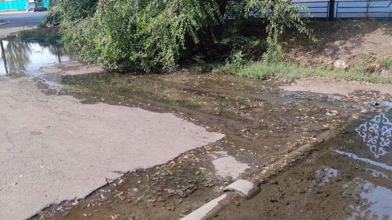 Вода по улице Фучика течет уже месяц, никто ее не остановил, - горожанин Азим (фото)