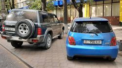 Lexus LX 570, «Ист» и «Ниссан» припаркованы на остановке возле ЦОН. Фото и видео