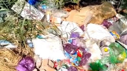 Огромная свалка мусора на объездной в Токмоке. Видео