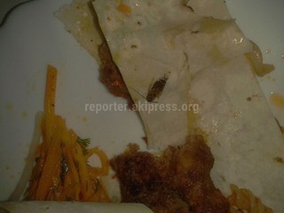 Посетители кафе «Хузур» сообщили, что обнаружили в блюде таракана <b><i>(фото)</i></b>