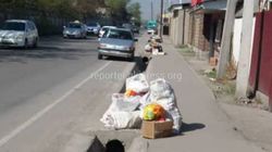 На ул.Джамгерчинова вдоль дороги мусор, - житель столицы (фото)