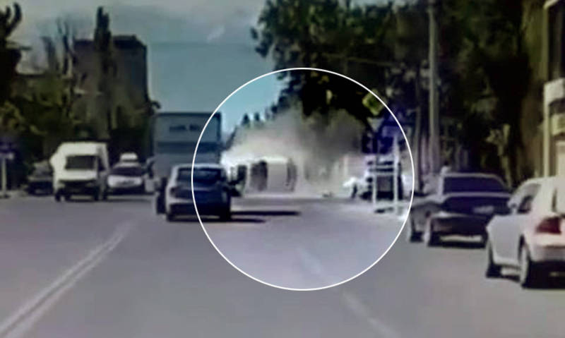Момент столкновения автомашины ГУГССО с «Лексусом GX 470» попал на видео