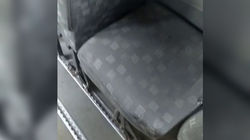 В Бишкекской маршрутке №214 между сиденьями не помещаются ноги пассажира