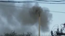 В Кызыл-Кие рядом со школой №2 из трубы идет густой дым <i>(видео)</i>