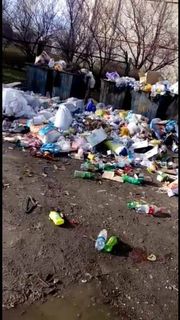Житель города Токмок просит убрать мусор на ул.Жантаева (фото)