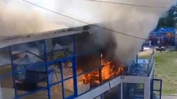 Еще видео пожара в клубе Joker на Иссык-Куле