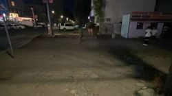 Тротуар в 11 мкр упирается в арык. Видео