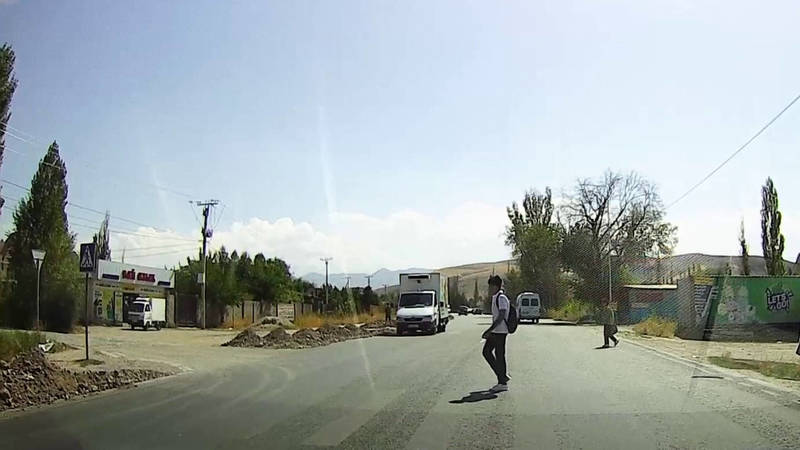Грузовик компании Kav&Kev не уступил дорогу школьникам на «зебре». Видео
