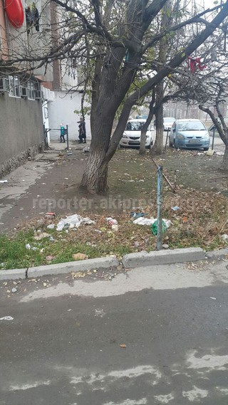 В одном из дворов по улице Ибраимова мусор оказался даже на деревьях, - горожанин <b><i>(фото)</i></b>