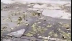 Вода из колодца на улице Тимура Фрунзе до сих пор топит дорогу <i>(видео)</i>