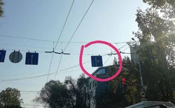 Горожанин просит обратить внимание на дорожный знак на Абдрахманова-Киевской