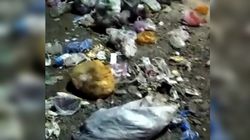 В Новопавловке возле школы №1 не вывозят мусор. Видео