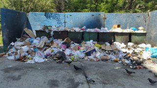 На Тыныстанова — Ахунбаева опять не вывозится мусор, - читатель <b>(фото)</b>