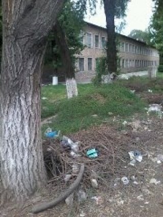 На территории школы №41 в Бишкеке царит антисанитария <b>(фото)</b>