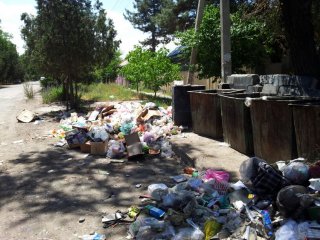 На ул. Орджоникидзе не убирают отходы вокруг мусорных контейнеров, - читатель <b>(фото)</b>
