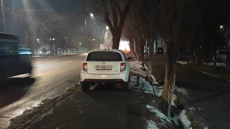 Водитель «Тойоты» припарковал свою машину на остановке