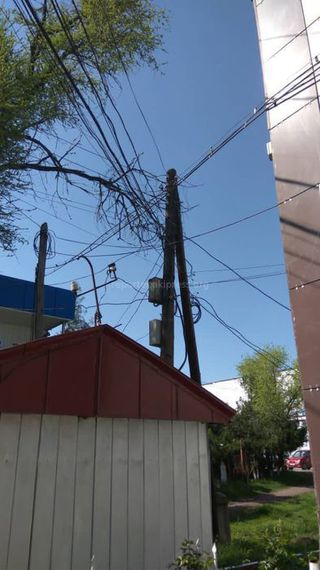 Мэрия Кара-Балты о скрученных проводах возле кинотеатра «Жаштык»: Они принадлежат интернет-провайдерам и никаких опасностей не несут