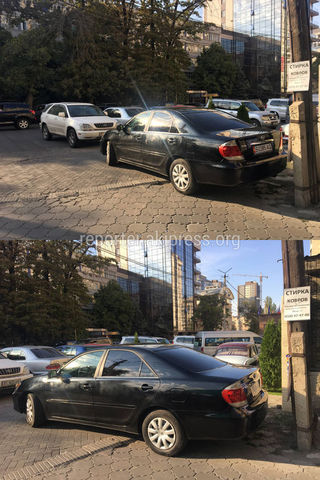 Парковка на тротуаре на Московской-Исанова