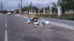 «Тазалык» забрал мусорные баки в Ак-Орго, теперь мусор лежит на дорогах. Видео жителя