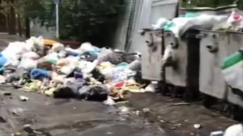 «Мусорный коллапс». Тротуар на Ленинградской завален мусором. Видео