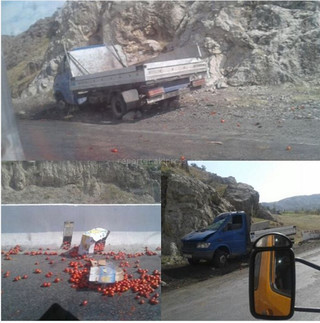 В городе Таш-Кумыр грузовое авто попало в аварию <i>(фото)</i>