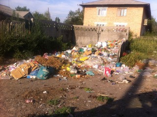 В селе Чуй Чуйского района вода, вытекающая из мусорной свалки и канализации, впитывается в почву, - читатель (фото)