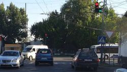 На Льва Толстого–Тимура Фрунзе водитель «Хонды» выехал за стоп линию и остановился на пешеходном переходе (фото)