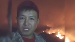 Житель села Искра снял видеообращение на фоне горящей мусорной свалки <i>(видео)</i>