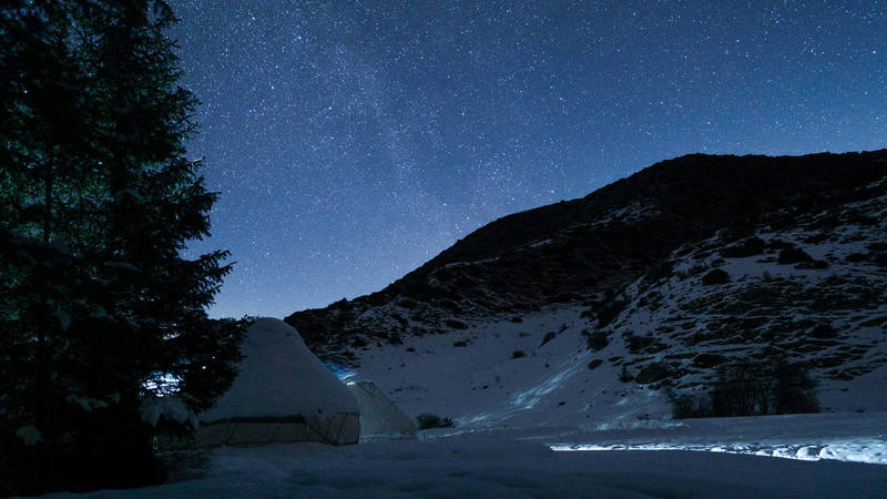 Волшебные фотографии ночного неба на Иссык-Куле