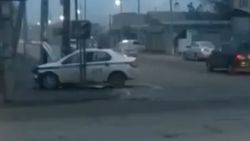 На Алматинке произошло ДТП с участием патрульной машины. Видео с места аварии