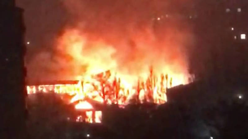 Видео пожара на заводе Ленина