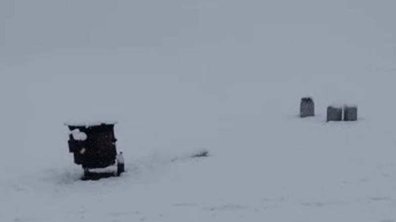В горах Ат-Башинского района выпал снег. Видео