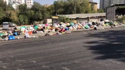 Гора мусора на Ибраимова. Видео