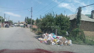 Уже 3 дня «Тазалык» не вывозит мусор в с. Орто-Сай, на улице стоит жара и неприятный запах, - житель <b><i>(фото)</i></b>