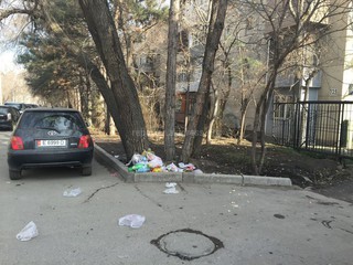 Первомайский акимиат рассмотрел жалобу жителей дома №241 ул.Панфилова на мусор