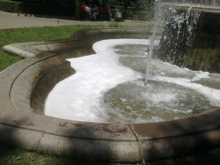 Мэрия рассказала, почему образовалась пена в фонтане «Правительственный» в Дубовом парке