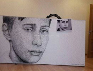 Кыргызстанец намерен подарить президенту России В.Путину портрет на день его рождения <i>(фото)</i>