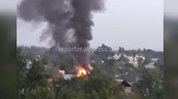 В доме на Суюмбаева вспыхнул пожар <i>(видео)</i>