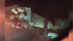 В Суусамыре произошло лобовое столкновение двух грузовиков <i>(фото)</i>