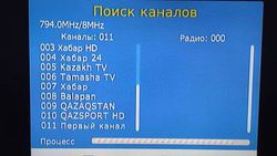 В городе Кара-Балта по цифровому телевидению показывают только казахские каналы <i>(фото)</i>