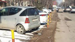 Законно ли установили парковочные барьеры на улице Панфилова? Фото