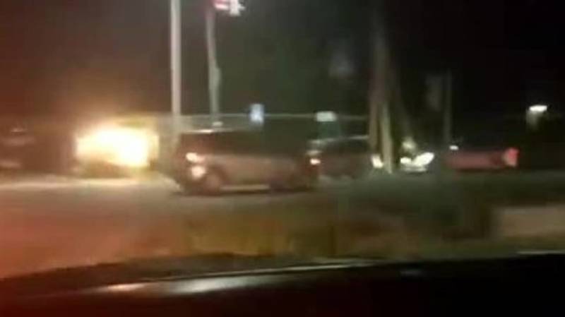 ДТП в Ак-Орго с участием трех машин. Видео с места аварии