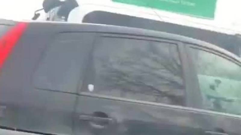 ДТП с участием трех машин на Баялинова. Видео с места аварии