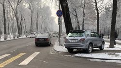 Возле Минюста Lexus RX 300 припаркован на тротуаре, - бишкекчанин Николай